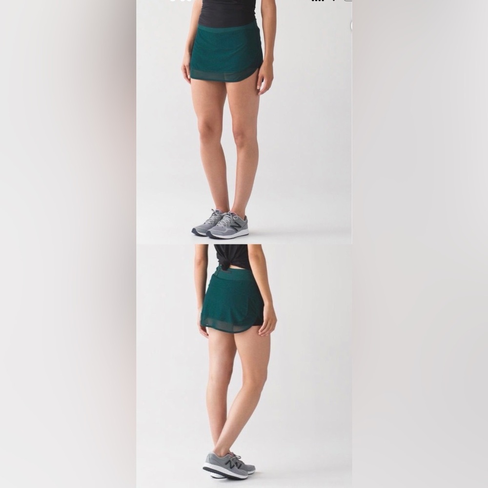Lululemon Hotty Hot Skirt II - Size 6 - Deep Green